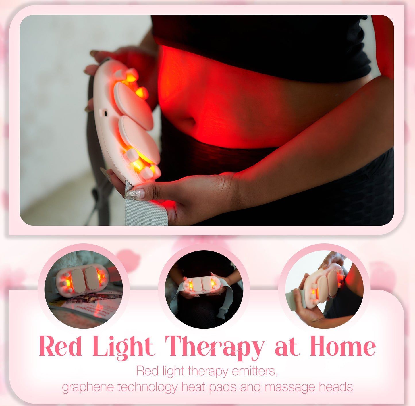 Cheru: Red Light & Heat Therapy Device for Menstrual and Lower Back Discomfort